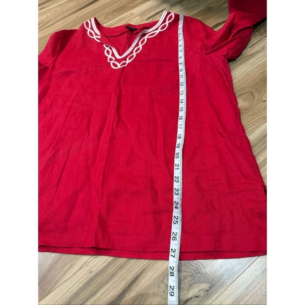 Talbots Women's top blouse Shirt 100% linen size large - Picture 6 of 6